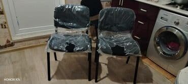 Ofis/konfrans stulları – klassik qara rəng - Model: yığcam