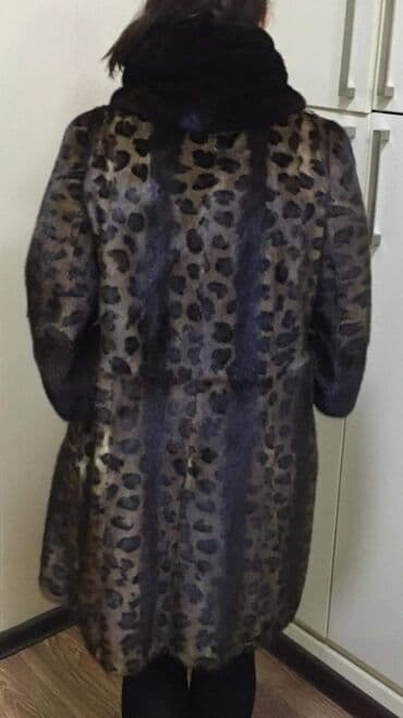 шуба норковая новая: Шуба. Норковый воротник. Леопард. Размер М — 2