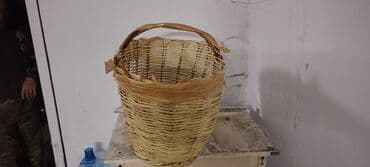 белые плетеные корзины: Həsir səbətlər, böyuk ölçülü, əla vəziyyətdə, 10 ədəd var — 2
