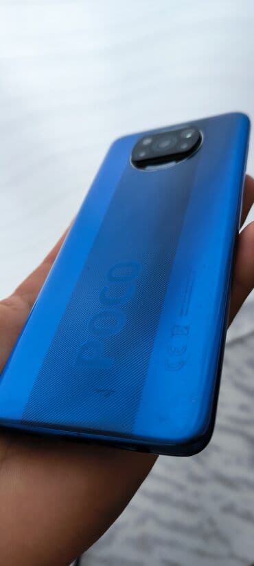 par utuleri: Poco X3, 128 GB, rəng - Göy, Barmaq izi — 2