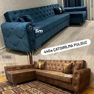 yeni model divanlar: Künc divan, müasir və zərif dizaynla hazırlanmış yumşaq mebel — 2