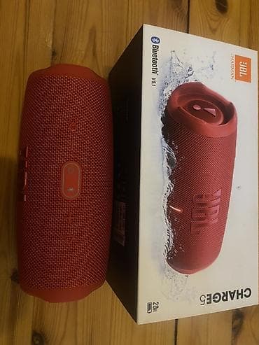 Kompüter, noutbuk və planşetlər: JBL Charge 5 portativ Bluetooth səsgücləndiricisi – qırmızı rəng. - — 4