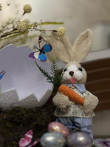 Свечи: Pasxa temalı dekor kompozisiya SEMENİ DEKORU - Təbii ağac kəsiyindən — 5