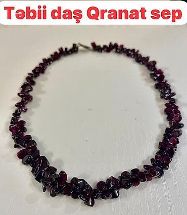 nazik sep: Təbii daş qranat sep - Material: Təbii qranat daşları (nar dənəsi — 1