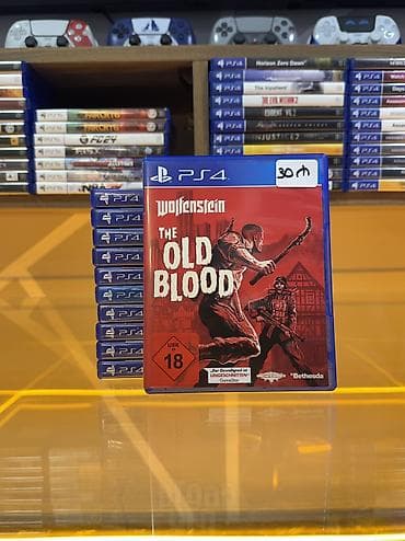 ps3 ps4: Wolfstein The Old Blood-PS4 diski Oyun diski tam işlək vəziyyətdədir — 1