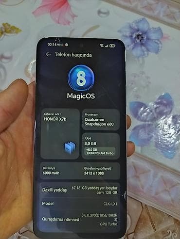 xiomi not 8: Honor X7b, 128 GB, Barmaq izi — 3