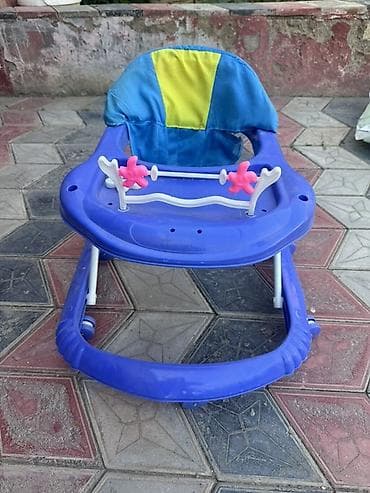 Uşaq gəzgəni (baby walker) - Rəng: mavi gövdə, göy-sarı parça — 1