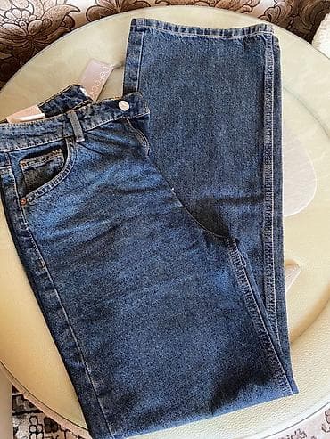 ana bala geyim: Qadın geyim dəsti və cins şalvar 1) Boz trikotaj dəst - Rəng: tünd — 2