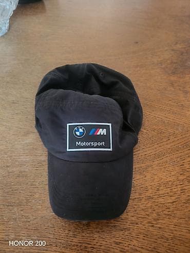 baş geyimi: BMW M Motorsport beysbol papağı - Rəng: qara - Ön hissədə BMW loqosu — 2