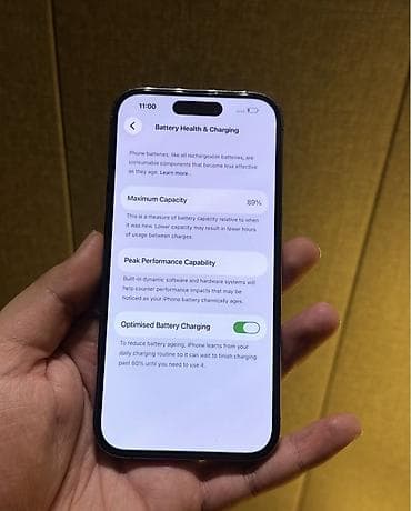 iphone notebook: IPhone 14 Pro, 256 GB, Deep Purple, Zəmanət, Qırıq, Simsiz şarj — 7