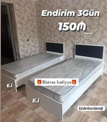 intex matras: Ağ rəngli tək nəfərlik çarpayı - Ölçü: tək ölçü (single) - Başlıq — 1