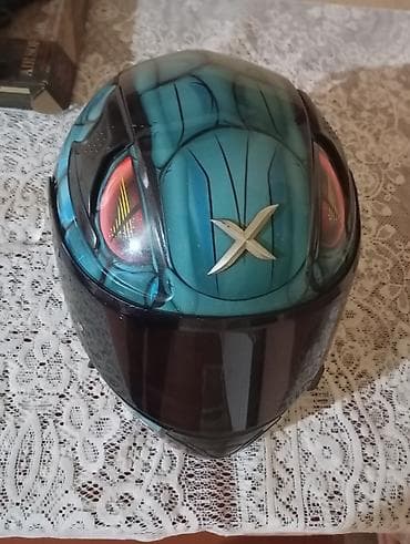 gəncə maşınlar: Tam üzlü motosiklet dəbilqəsi – unikal airbrush dizayn - Tam üzlü — 1