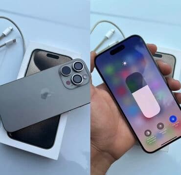 iphone 15 divar kağızları: IPhone 15 Pro, 256 GB, Natural Titanium, Face ID, Simsiz şarj, Sənədlərlə — 1
