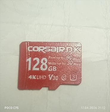 Corsair microSD yaddaş kartı – 128 GB - Yaddaş həcmi: 128 GB - 4K UHD