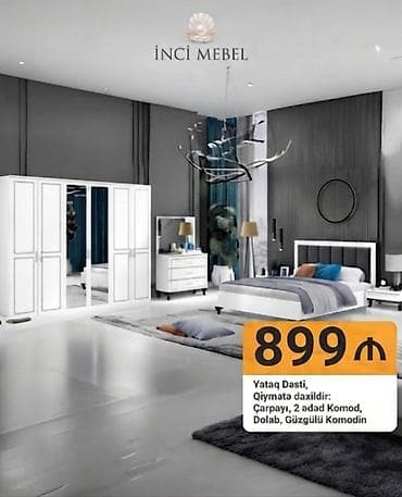 İkinəfərlik çarpayı, Termo, Dolab, 2 tumba, Azərbaycan, Yeni — 1