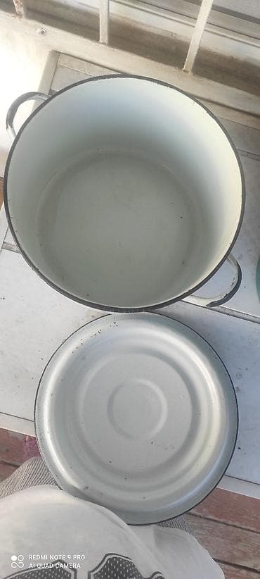 sintepon material: Emallı qazan,sovetin,diametr 28 sm — 3