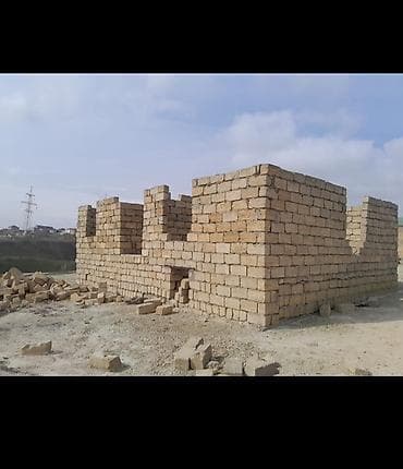 dekorativ das: Qum daşından tikinti bloku – təbii material - Material: təbii qumdaşı — 2