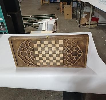 idman dəstləri: Taxta şahmat/nərd dəsti – qatlanan, ikitərəfli El iwidi maraq ucun — 3