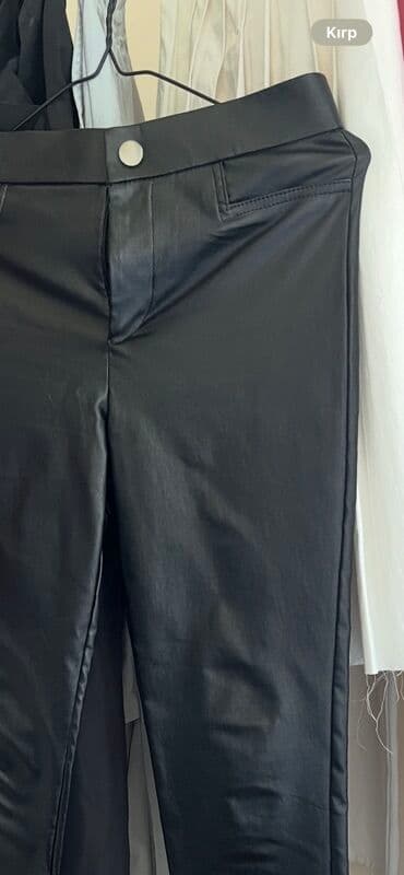 1 dollar neçe manatdir: Zara dəri görünüşlü, özünden parlaqlığı da olan şalvar. M — 3