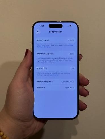 ucuz iphone telefonlar: IPhone 15 Pro, 256 GB, Natural Titanium, Zəmanət, Kredit, Simsiz şarj — 6