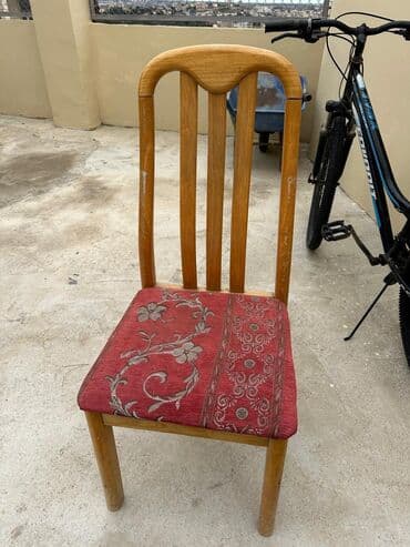 quxna stulu: Mətbəx üçün, İşlənmiş, Qatlanmayan, rəng - Bej Stul — 1