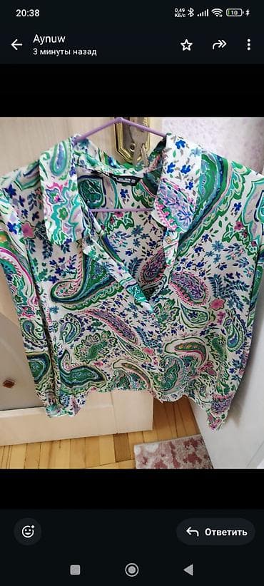 etekler: Qadın köynəyi — rəngli paisley və çiçək naxışlı - Model: uzunqollu — 1