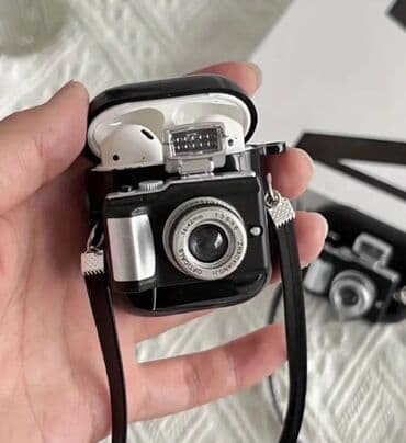 Видеокамеры: Məhsul: Retro fotoaparat dizaynlı AirPods qoruyucu qabı - Uyğunluq — 3