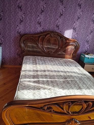 barokko: İşlənmiş, İkinəfərlik çarpayı, Bazasız, Matras ilə, Siyirməsiz — 4