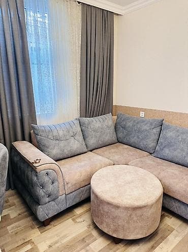 Divan və kreslo dəstləri: Künc divan, Pufik — 2