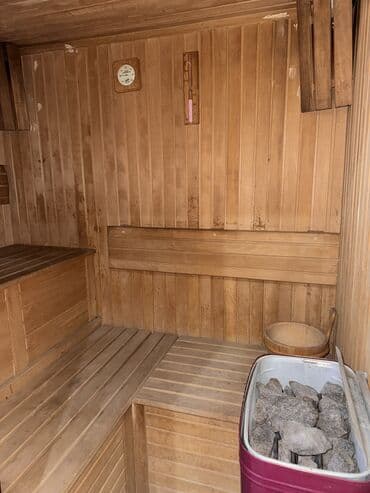Sauna Xazır sauna 2.10 meter x 1.8 meter Otaq + soba Fin soba — 5