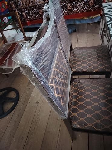 ucuz kreslo: Taxta çərçivəli stol stulları dəsti - Material: möhkəm ağac karkas - — 1