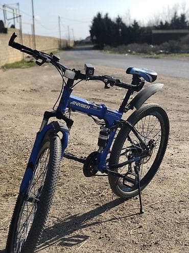 focus velosipedi: ANMIER qatlanan dağ velosipedi - Rəng: mavi/qarışıq qara aksentlər - — 3