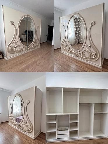 2 qapılı, Güzgülü, Bej, Kupe, Düz dolab