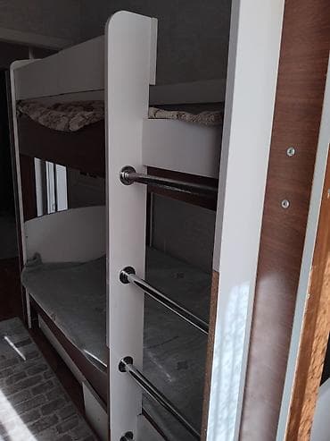 tekli carpayi: İki mərtəbəli uşaq/yataq otağı çarpayısı - Material: MDF/LDSP — 6