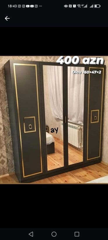 kupe şkaf: Yeni, Kupe, 5 qapı Düz dolab, Dolab-asılqan, Azərbaycan — 7