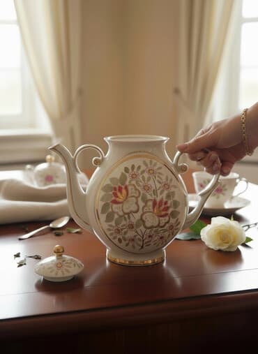 kəpənək buketi: Yeni, rəng - Ağ, Çaydan, 1 l, Çexiya — 3