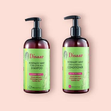 Yüklənmiş şəkildə Disaar brendinə aid saç baxımı məhsulları görünür