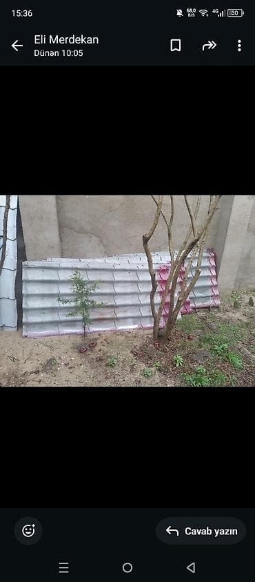 demir zabor: Məhsul: Dalğalı sinklənmiş dəmir təbəqələr (profilli saç) Təsvir: - — 3