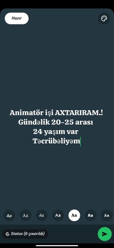 eylence: Fotoqraf, video operator, 24 yaş, 1-2 illik təcrübə, Natamam iş günü — 1