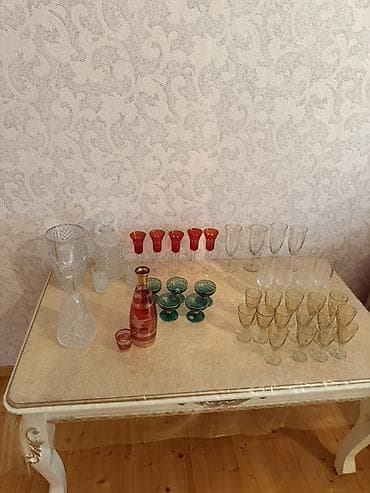 suse balon: Müxtəlif növ şüşə qab-qacaq dəsti təqdim olunur. Heç biri istifade — 1