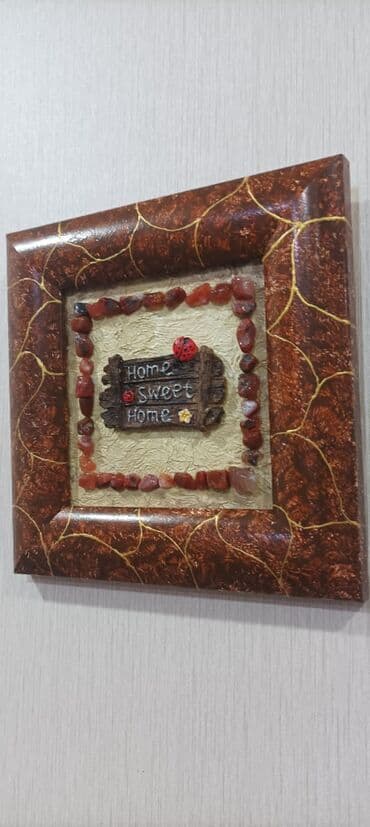 qaqa şekileri: Картина для интерьера, авторская работа с элементами натурального — 3