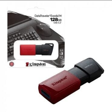 fləş: Flash kart Kingston, 128 GB, USB 3.2 — 1