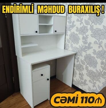 uşaq ucun yazı masası: Oğlan və qız üçün, Yeni, Siyirməli, Yazı masası, Stulsuz — 1