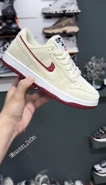 krosofka: Nike Dunk Low “85” krem/qırmızı kişi/kadın krossovkası - Model: Nike — 2