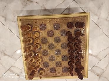 sahmat: Əl işləri şahmat dəsti - Material: tamamilə ağacdan hazırlanmış lövhə — 3