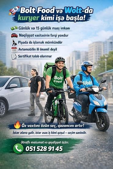 Moto-kuryer tələb olunur — 1