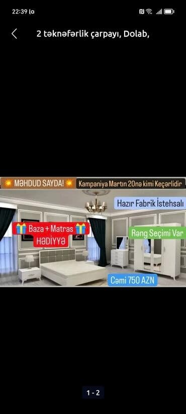 tek adamliq kravat: Oğlan və qız üçün, Yeni, Təknəfərlik çarpayı, Dolab, Tumba — 8