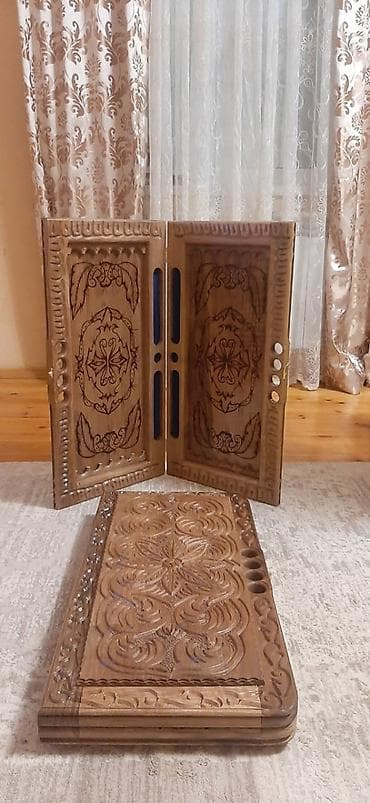 Taxta Nərd dəsti – əl işidir - Material: bərk ağac (tam taxtadan) — 1