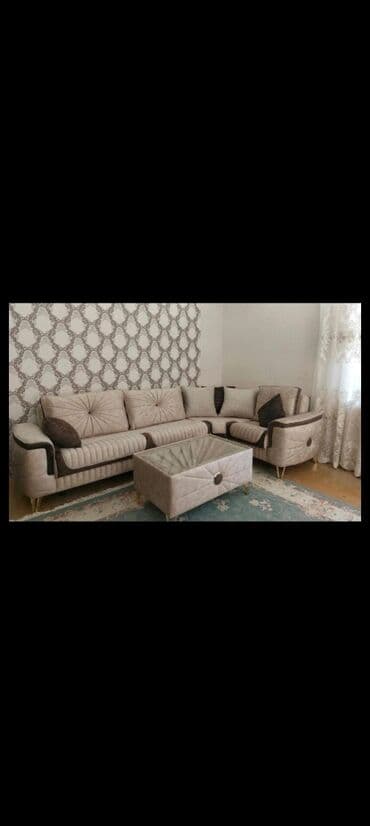 at sudu: Угловой диван, Б/у, С подъемным механизмом, Ткань, Доставка в районы — 1