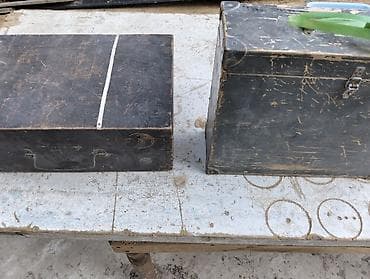 ev dekor: Taxta sandıq/qutu dəsti - Material: qalın taxtadan hazırlanmış, bərk — 4